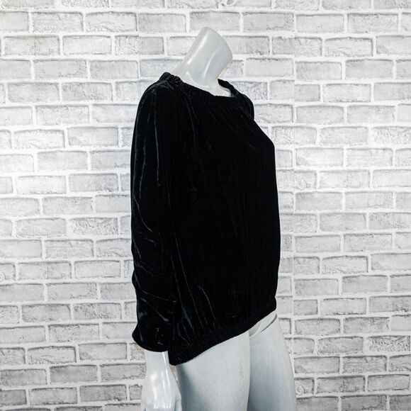 Zero + Maria Cornejo Women's Ruched Bubble Top in velvet Black size 2 - Picture 3 of 8